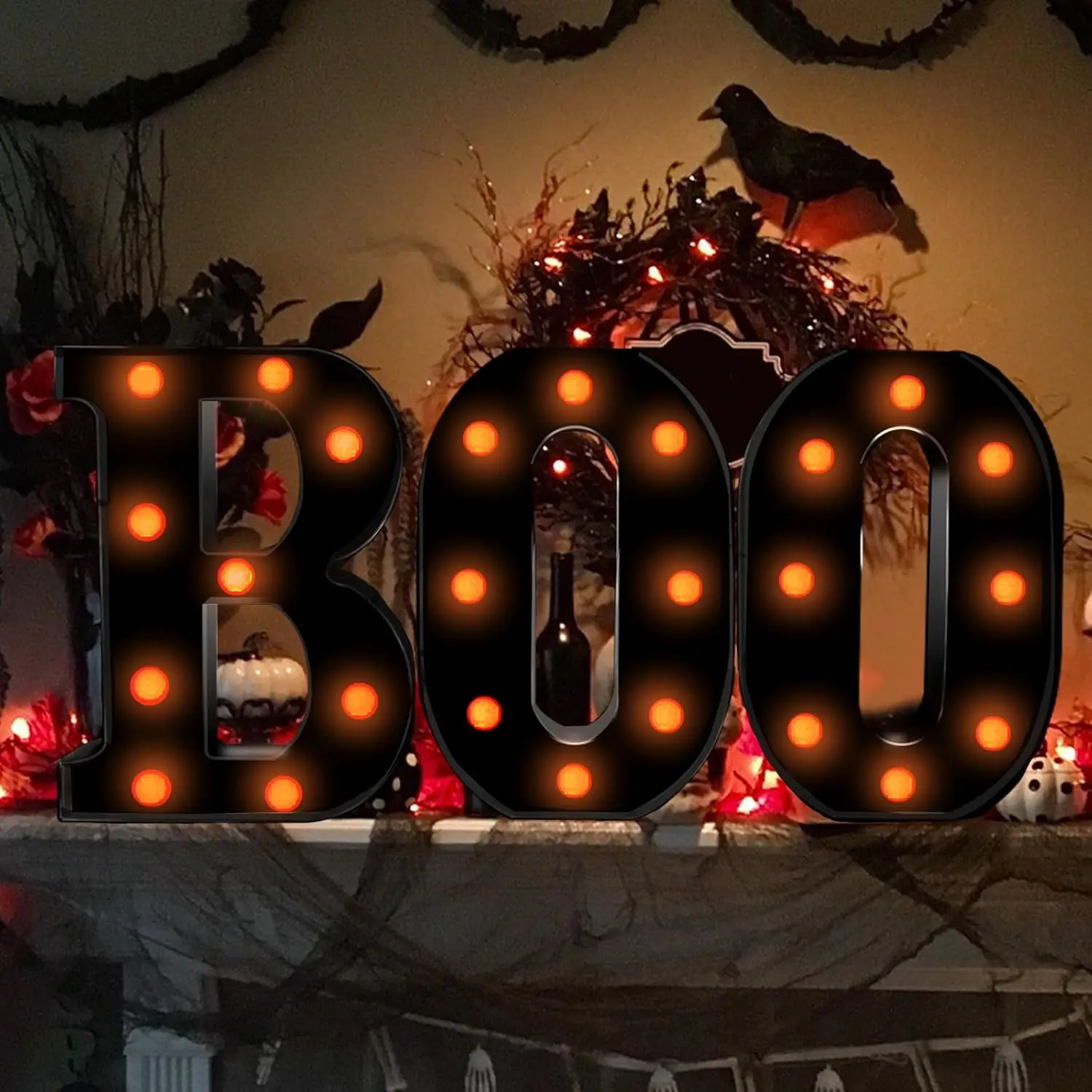 Light Up Letters Marquee - ديكور الهالوين داخلي-3 LED سرادق تضيء