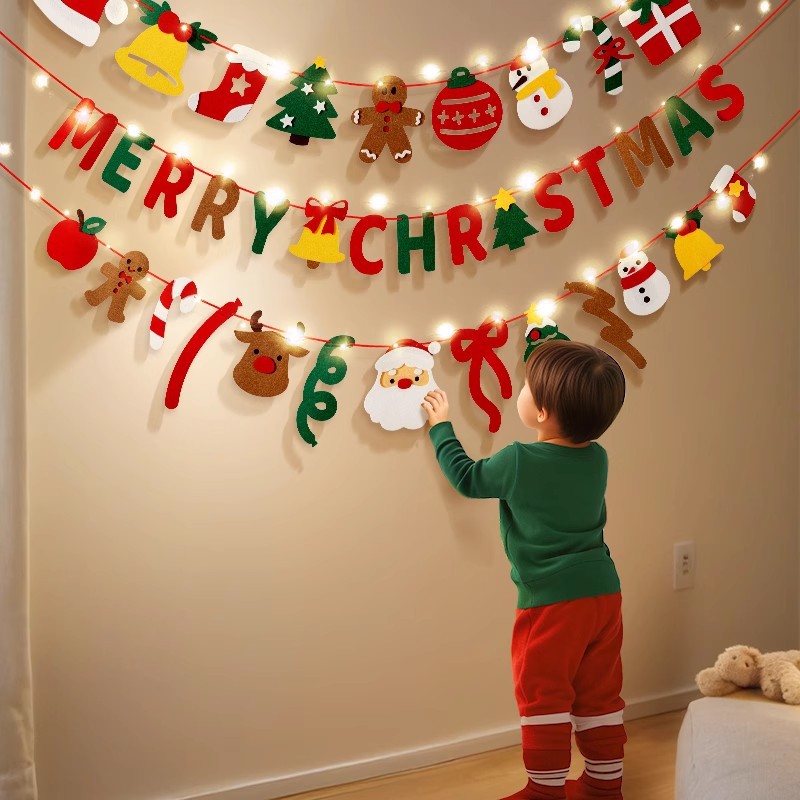 Pendant Lighting Christmas Decor - عيد ميلاد سعيد معلقة خلفية العلم