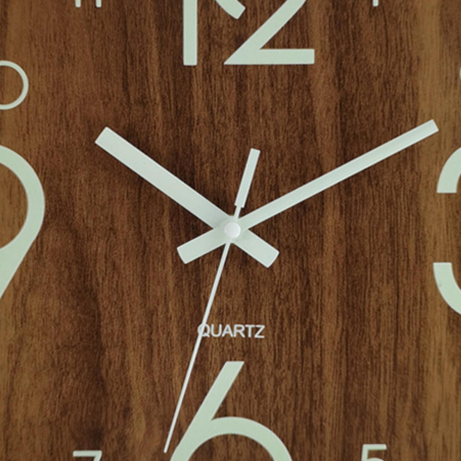 Lighting Home Decor Wall Clocks - ساعة حائط مربعة 30 سم، خشبية