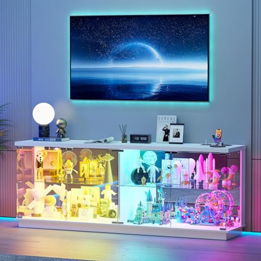 Lighting & Home Decor Studio - خزانة عرض كبيرة بعرض 59 بوصة