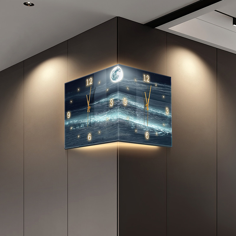Lighting Home Decor Wall Clocks - ساعات حائط رقمية LED فاخرة للمطاعم