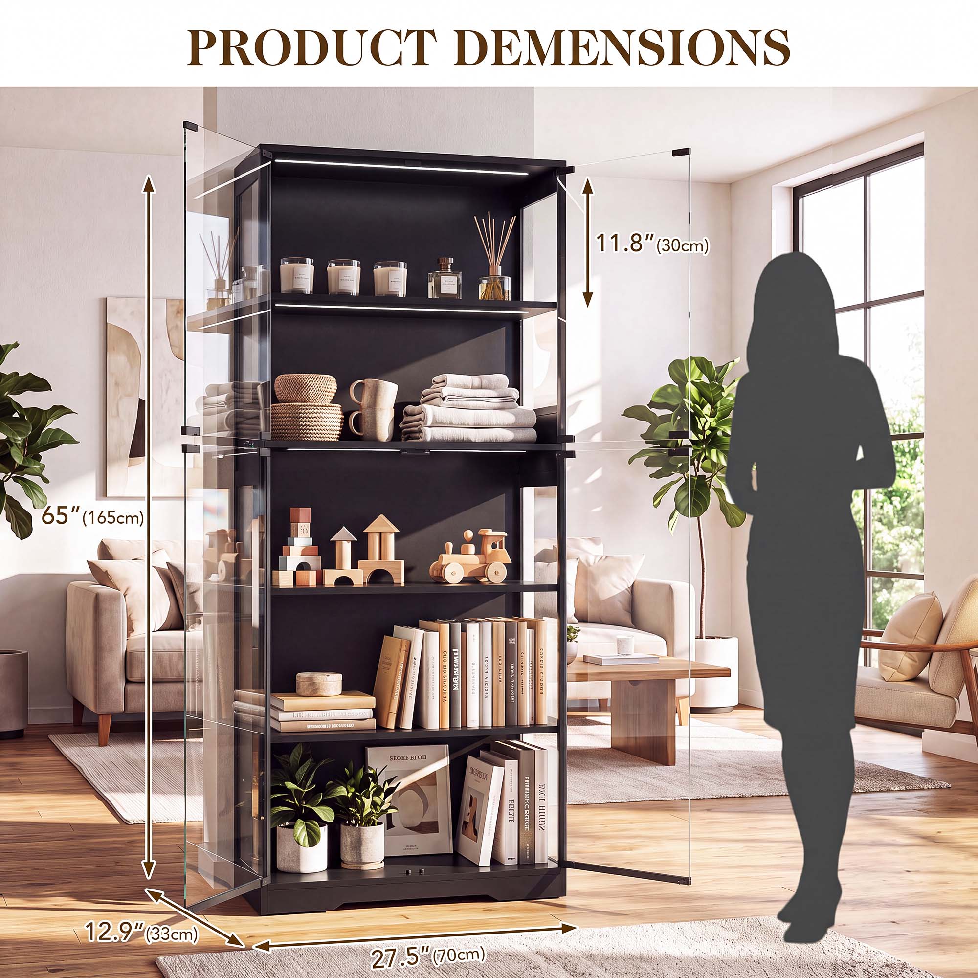خزانة عرض TCGBKAF ذات 5 طبقات  - مراجعة Lighting Decor For Room وسعره
