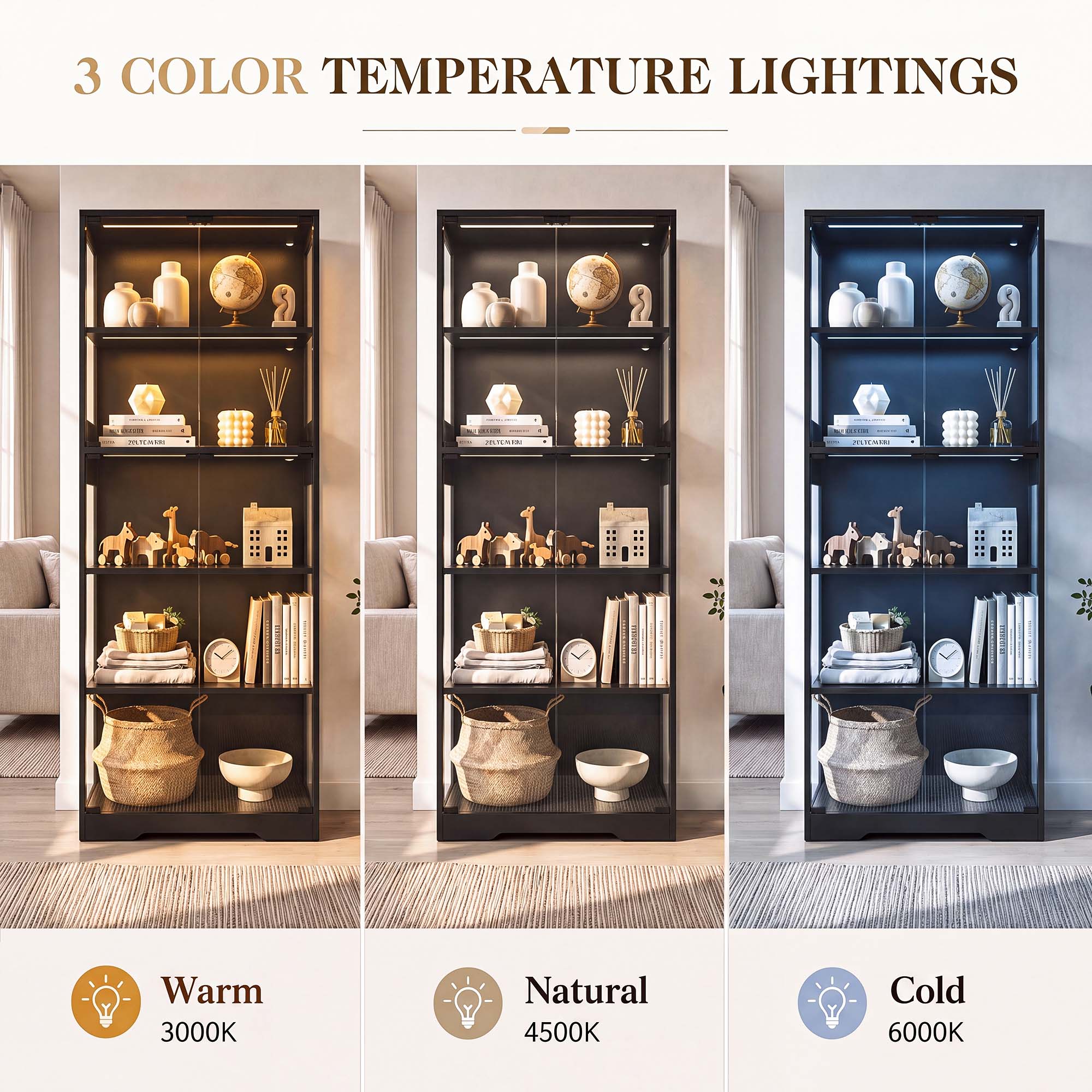خزانة عرض TCGBKAF ذات 5 طبقات  - مراجعة Lighting Decor For Room وسعره