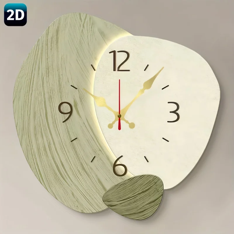 ساعة حائط خشبية صامتة ثنائية ا - مراجعة Lighting Home Decor Wall Clocks وسعره