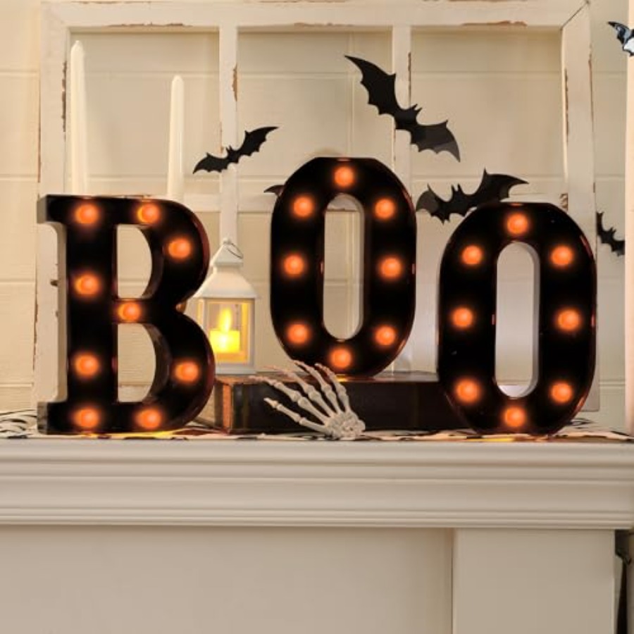 زينة الهالوين - 3 حروف مضيئة ع - مراجعة Light Up Letters Marquee وسعره