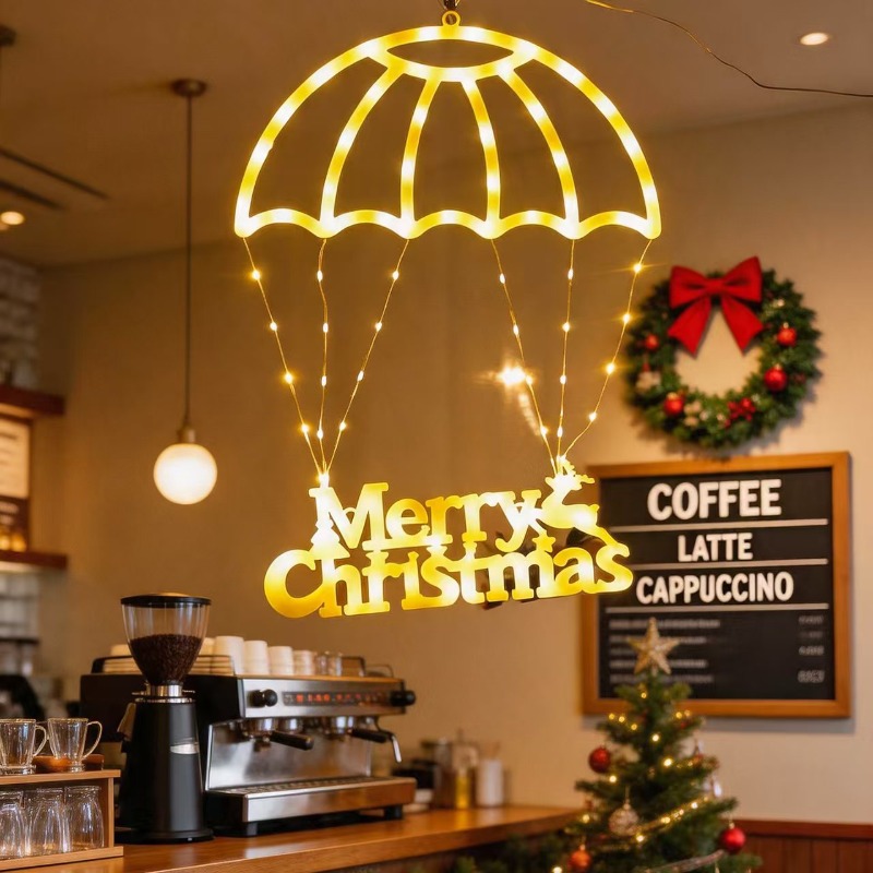 أضواء سلسلة LED على شكل مظلة س - مراجعة Pendant Lighting Christmas Decor وسعره
