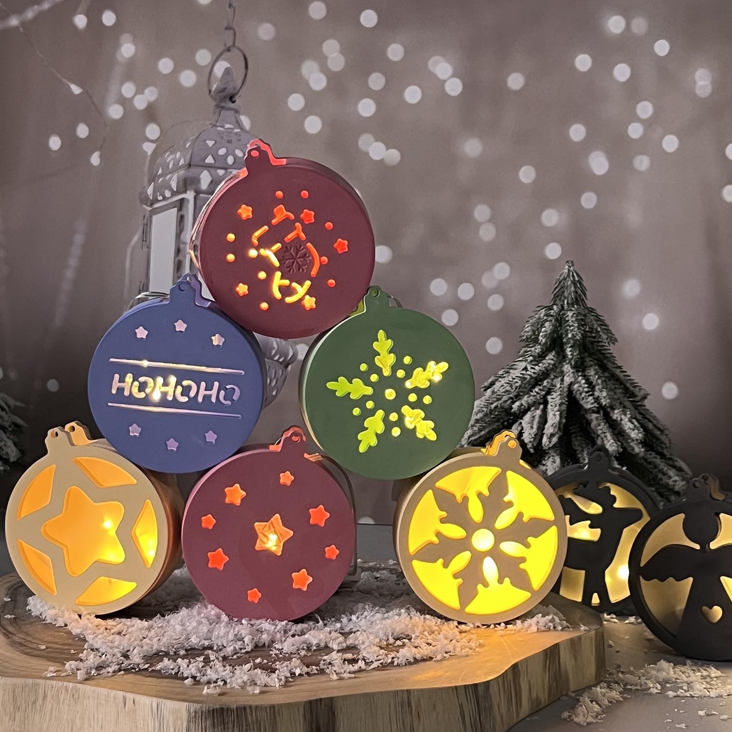سلسلة عيد الميلاد ضوء الليل قل - مراجعة Pendant Lighting Christmas Decor وسعره