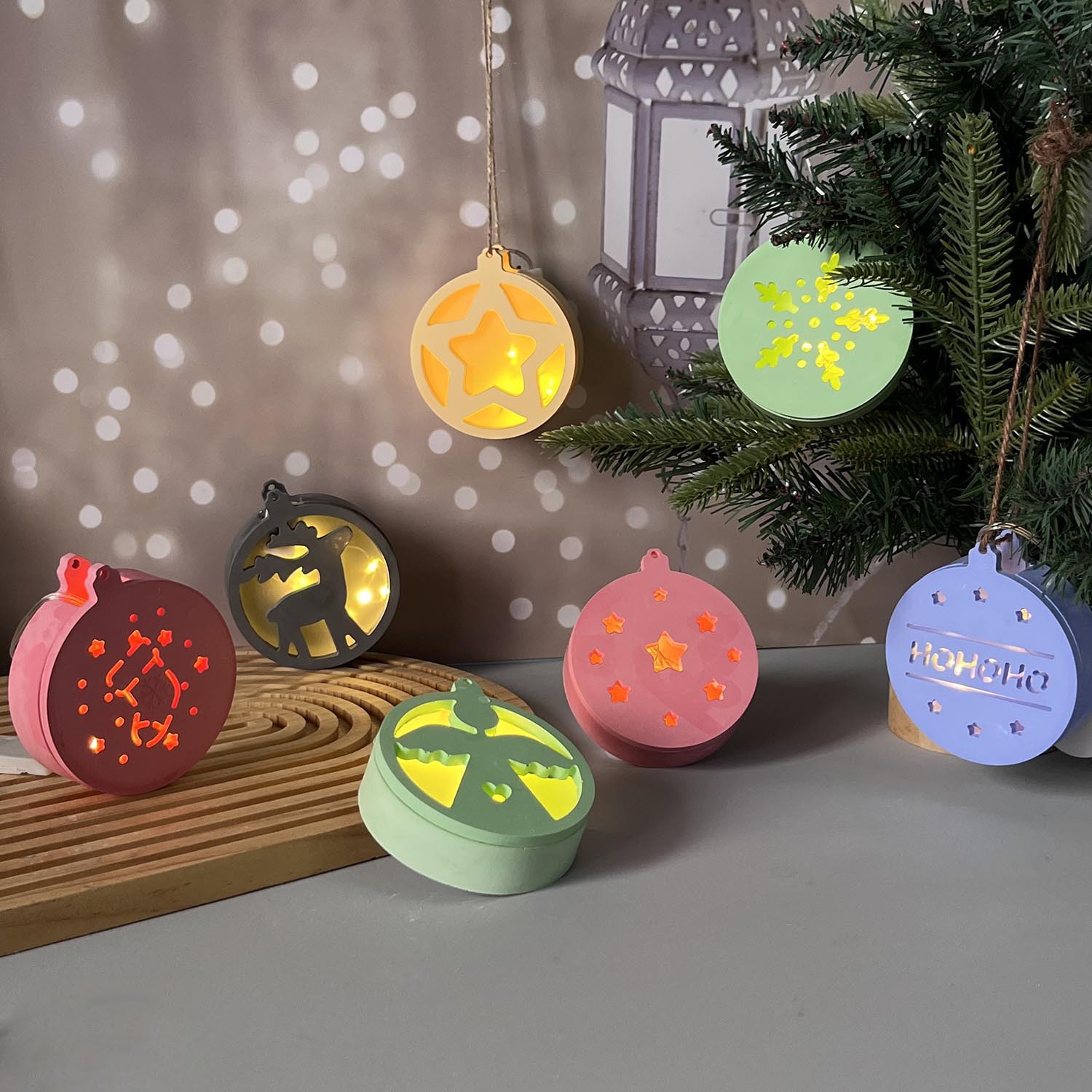 سلسلة عيد الميلاد ضوء الليل قل - مراجعة Pendant Lighting Christmas Decor وسعره