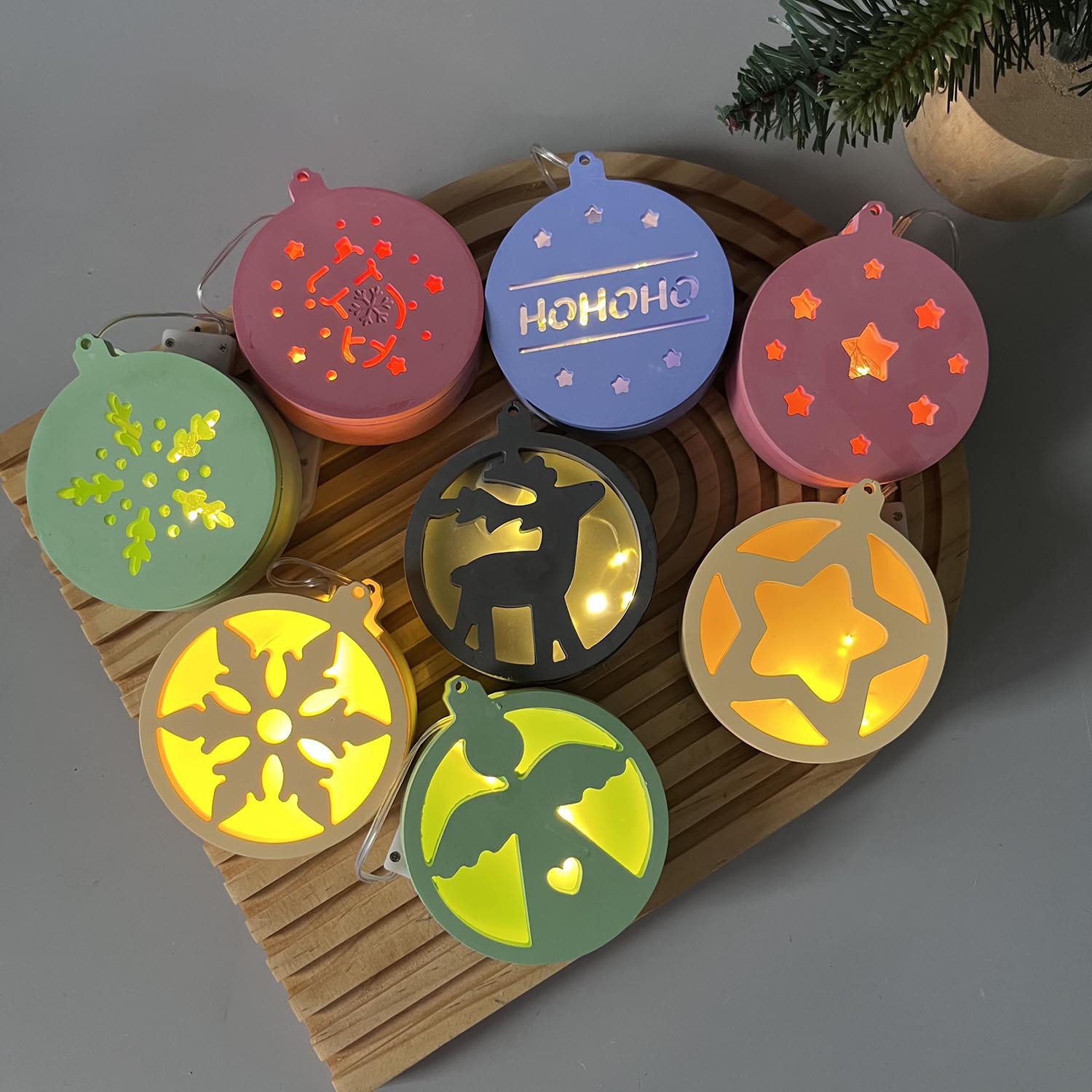 سلسلة عيد الميلاد ضوء الليل قل - مراجعة Pendant Lighting Christmas Decor وسعره