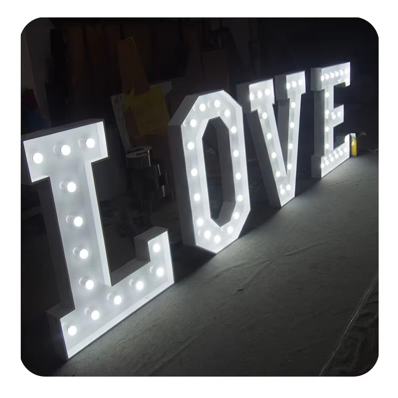 ديكور الزواج لي أضواء سرادق رس - مراجعة Light Up Letters Marquee وسعره
