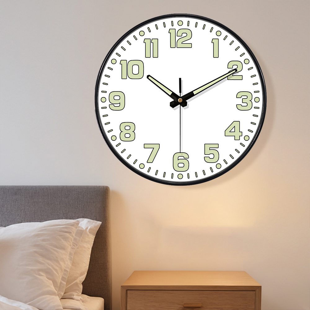 ساعة حائط مضيئة في الليل المظل - مراجعة Lighting Home Decor Wall Clocks وسعره