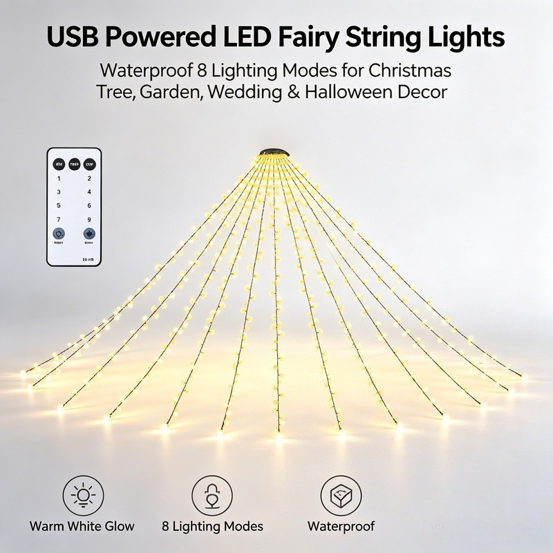 أضواء LED خيطية تعمل بـUSB، إض - مراجعة Wedding Lighting And Decor وسعره