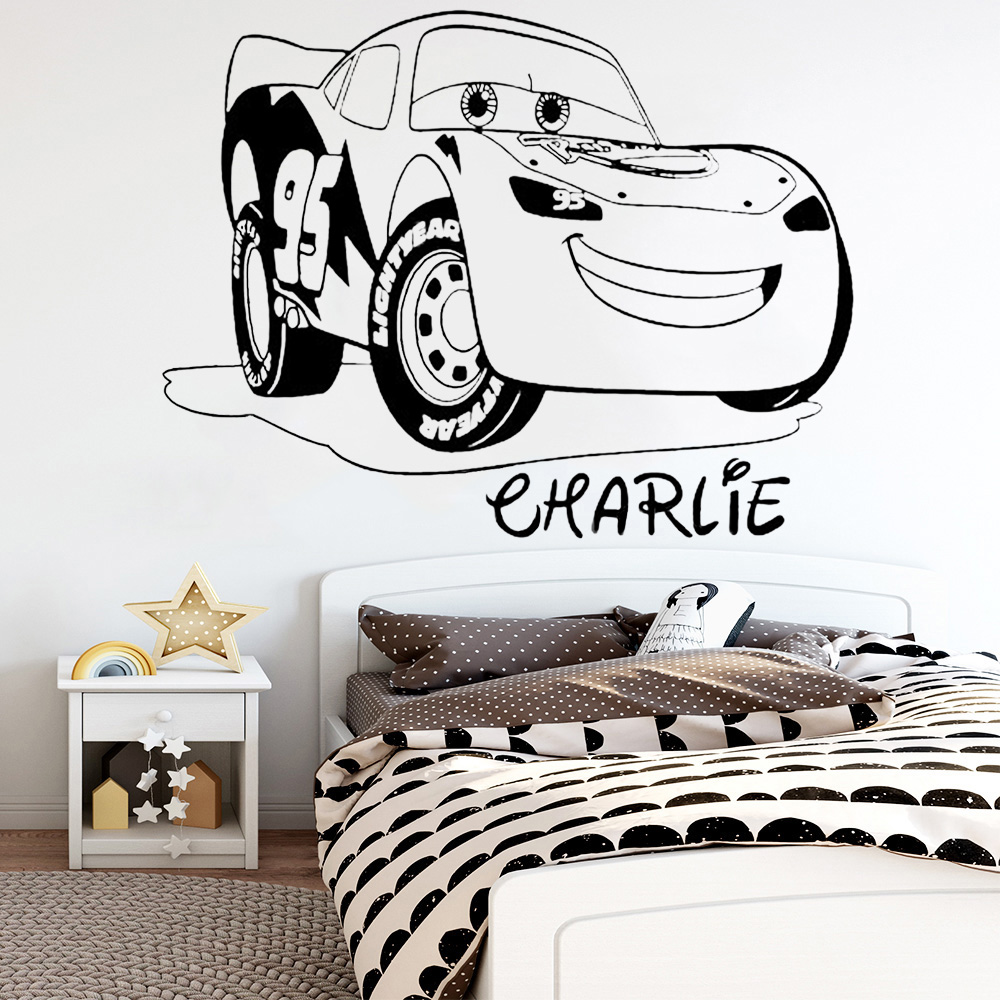 شخصية اسم صور مطبوعة للحوائط ا - مراجعة Lighting Mcqueen Decor وسعره