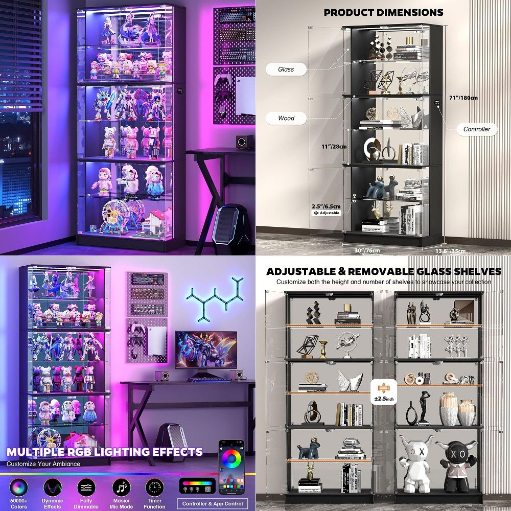 خزانة عرض زجاجية بـ 6 طبقات، خ - مراجعة Lighting & Home Decor Studio وسعره