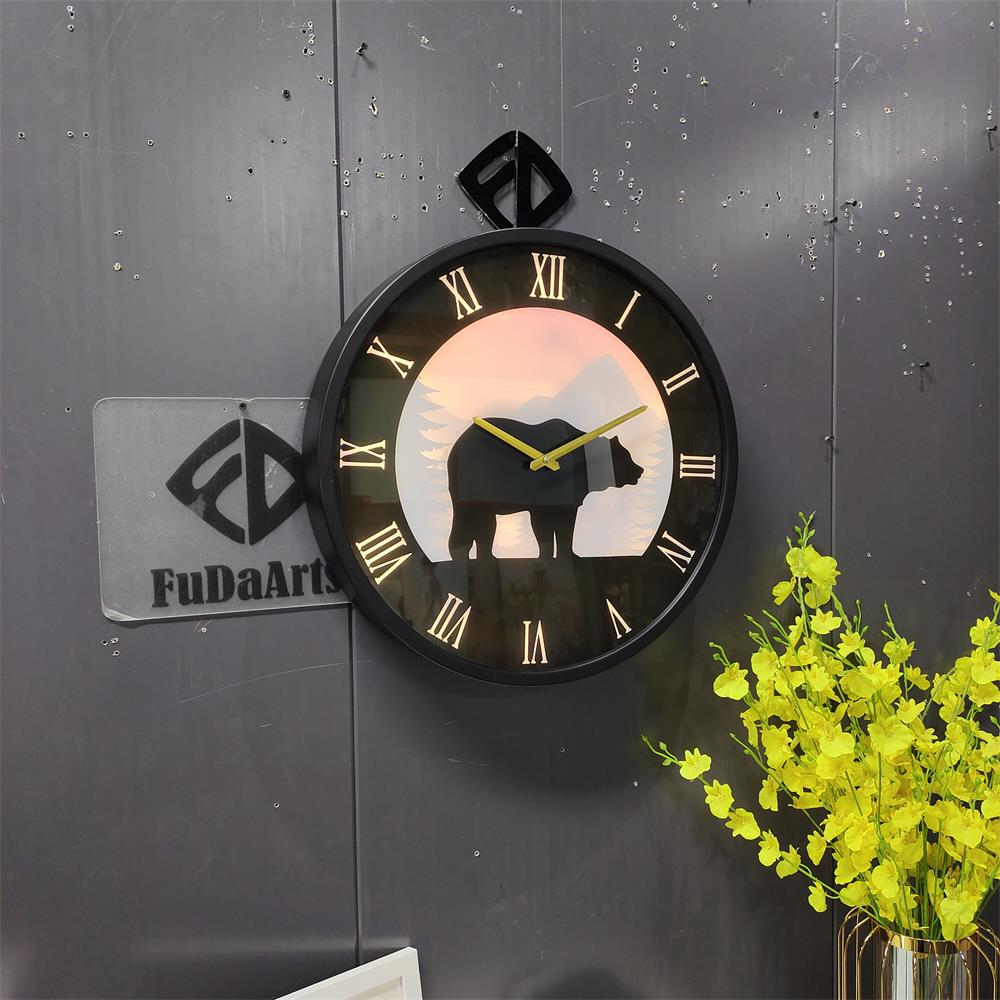 ساعة حائط حديثة بتصميم فني بسي - مراجعة Lighting Home Decor Wall Clocks وسعره