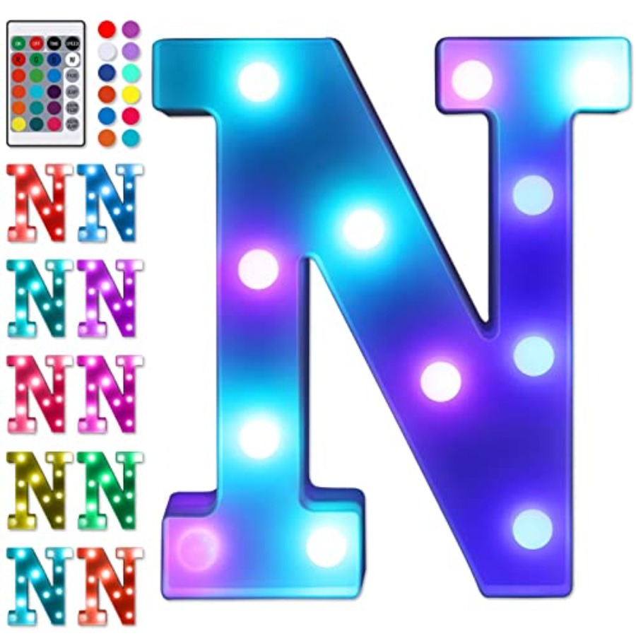 أضواء حروف LED كاملة مع جهاز ت - مراجعة Light Up Letters Marquee وسعره