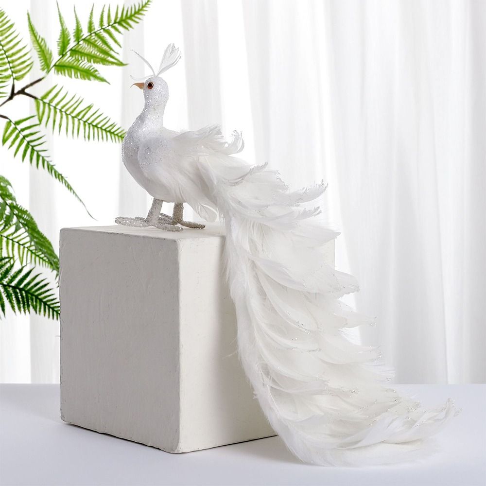 محاكاة الطاووس الأبيض لتزيين ش - مراجعة Pendant Lighting Christmas Decor وسعره