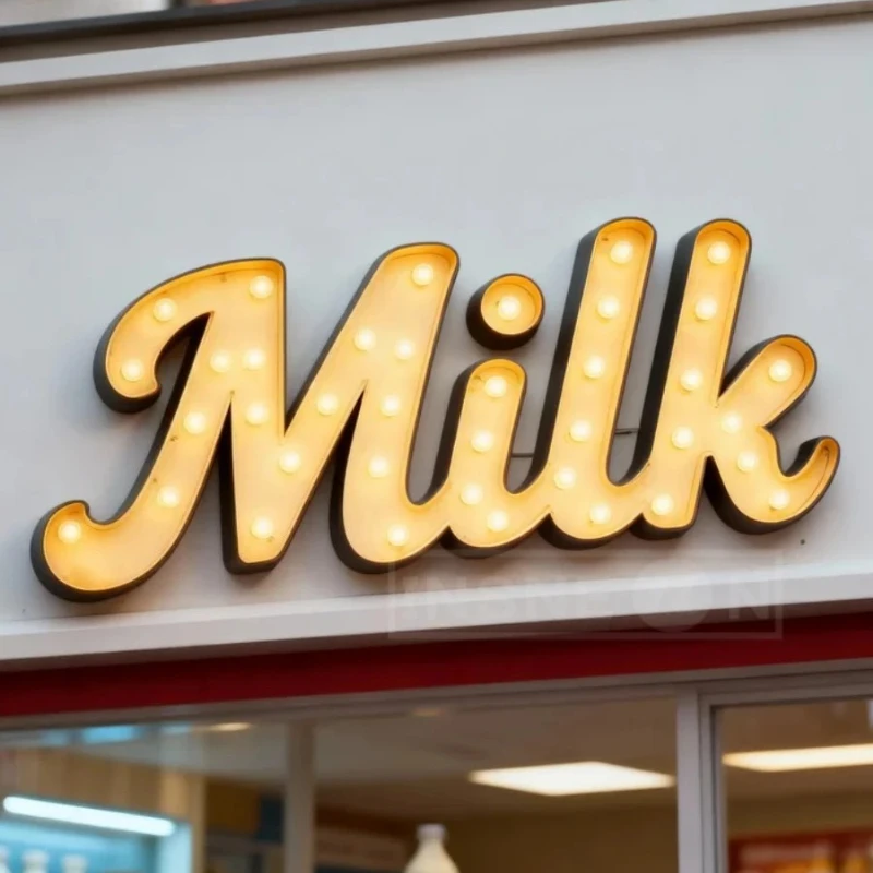 لافتات مضيئة معدنية مخصصة على  - مراجعة Light Up Letters Marquee وسعره