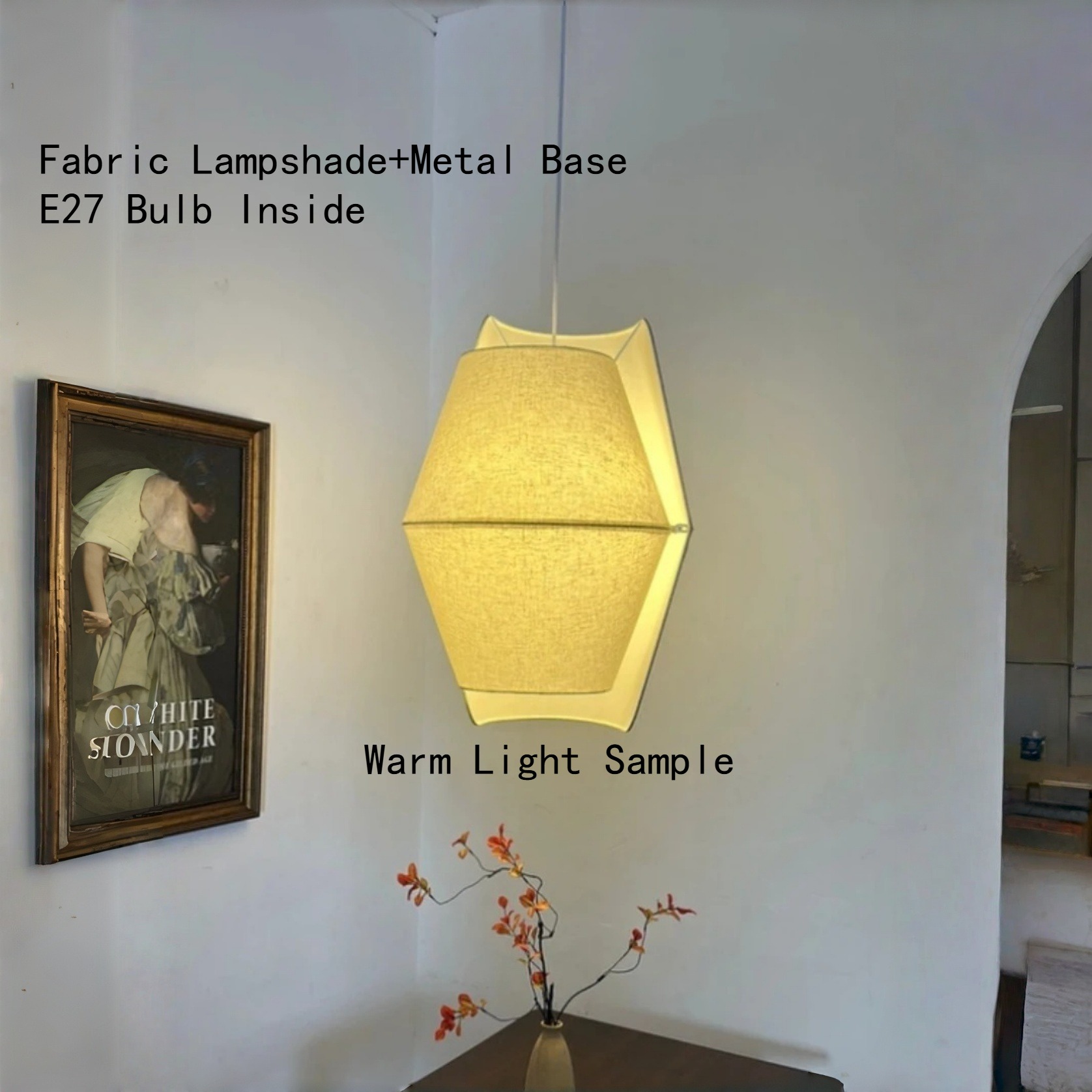مصباح معلق ياباندي E27، إضاءة  - مراجعة Lighting Home Decor Items وسعره