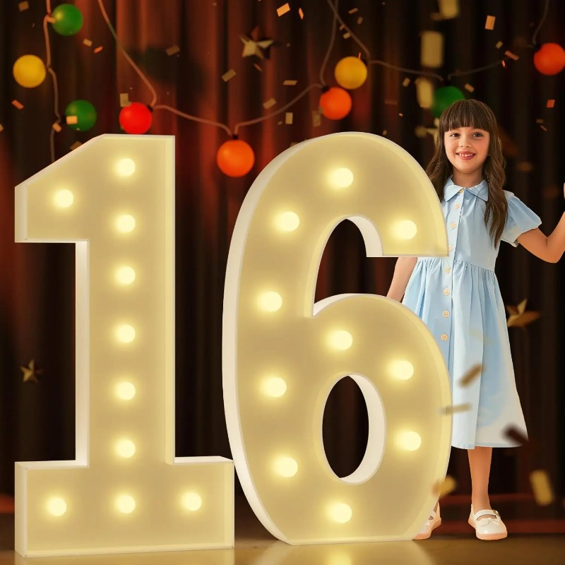 أرقام مضيئة بطول 70-120 سم لتز - مراجعة Light Up Letters Marquee وسعره