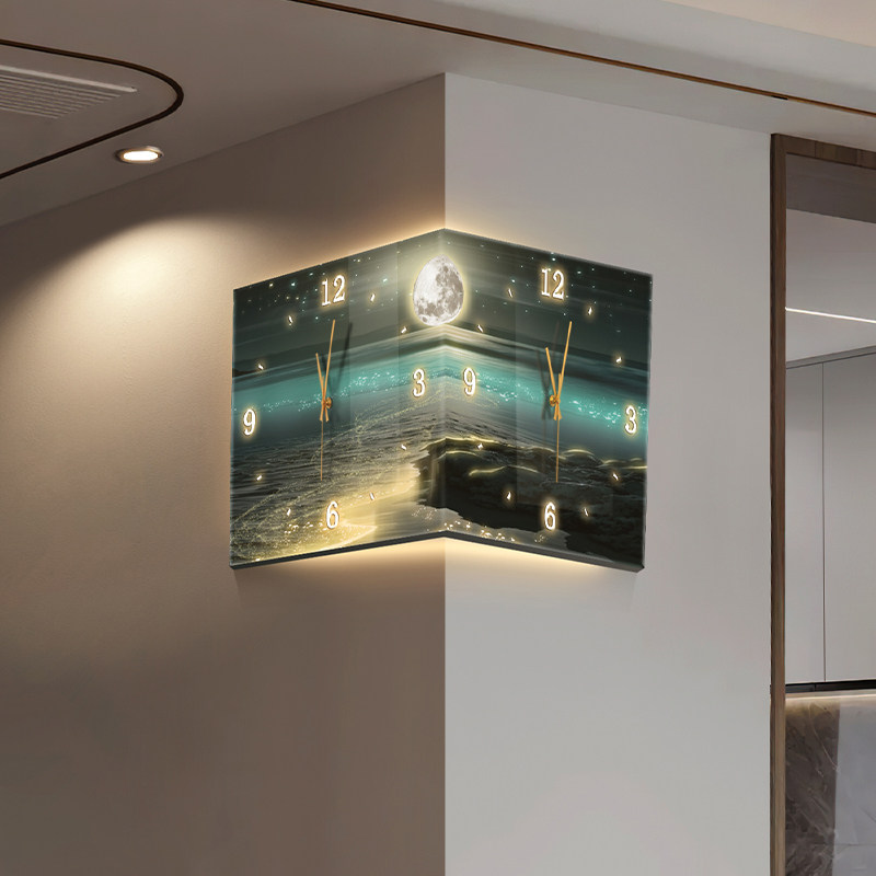 ساعات حائط رقمية LED فاخرة للم - مراجعة Lighting Home Decor Wall Clocks وسعره