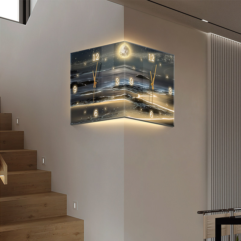ساعات حائط رقمية LED فاخرة للم - مراجعة Lighting Home Decor Wall Clocks وسعره